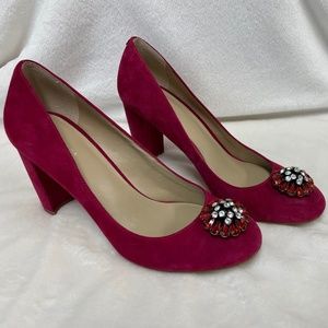 Ann Taylor Jeweled Block Heel